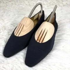 CHANEL シャネル　ココマーク　ポインテッドトゥ　フラットシューズ