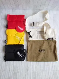 KALDI カルディ  サコッシュ・ポーチ２wayバッグとエコバッグ３色 セット