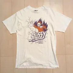 【М】OLD STUSSY スカル プリント Tシャツ 黒タグ メキシコ製