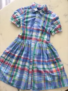 Polo Ralph Lauren 半袖チェックワンピース 140