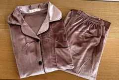 【新品・未使用】ベルベット ピンク パジャマセット