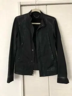 ▪️ALA アラ レザー シングル ライダース ジャケット 牛革 黒 メンズ M ▪️ALA アラ レザー シングル ライダース ジャケット 牛革 黒