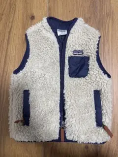 Patagonia ベビーベスト 2Tネイビー/クリーム