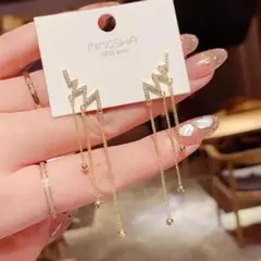 ピアス レディース ゴールド ジグザグ 韓国 ファッション #C131-1