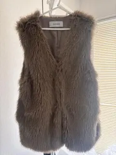 JEANASIS ブラウン ファーコート サイズF