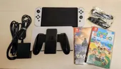 ​【保証付・極美品】Switch有機EL ホワイト＋人気ソフト2本セット