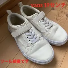 使用回数少　VANS キッズスニーカー 19cm ソール綺麗。名前記載無し