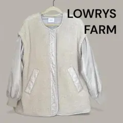 LOWRYS FARM 2WAYボアブルゾン フリースジャケット アイボリー