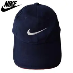 90s NIKE 6パネル ベースボールキャップ ネイビー y2k