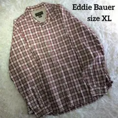 【美品】Eddie Bauer エディー・バウアー 長袖シャツ チェック XL