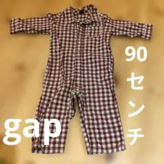 gap チェック柄ロンパース 90センチ