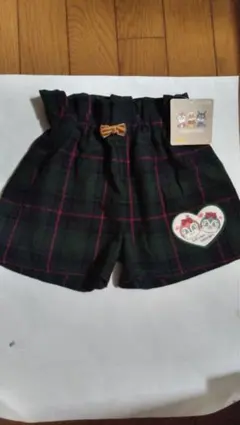 【新品】アンパンマン (ドキン＆コキン)チェック柄ショートパンツ リボン付き