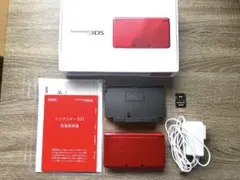 ニンテンドー3DS 赤 本体 充電器・SDカード付き　極美品