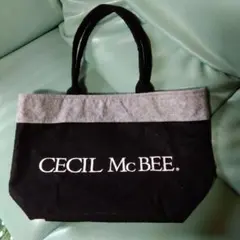 CECIL McBEE トートバッグ ブラック グレー