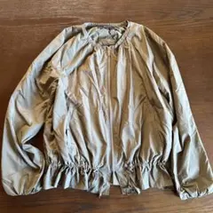 ZARA BASIC ジップアップ ブルゾン カーキ Sのサムネイル