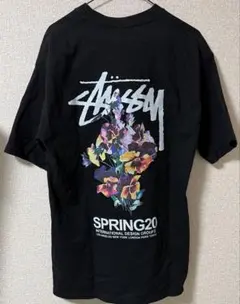 人気デザイン STUSSY ステューシー Tシャツ SPRING 20 花柄 黒 - メルカリ