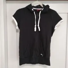 PUMA フード付きショートスリーブパーカー　Lサイズ
