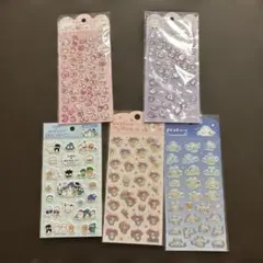 サンリオ、ぷくぷくシール5シートセット