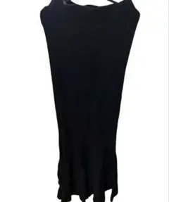 マーメイド リブニット ロングスカート ブラック