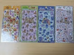プチドロップステッカー 101匹わんちゃん スティッチ バンビ くまのプーさん