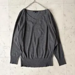 ICB ウール×カシミヤ混 Vネックセーター ドルマンスリーブニット トップス