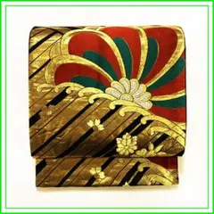 【売切値下げ】312y55◆菊文 袋帯 六通 金糸◆美品 振袖 成人式 結婚式
