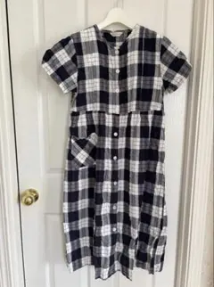 チェック柄 マタニティパジャマ 授乳口付き M