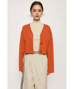 【新品】SLYスライ　ショート丈 カーディガン　オレンジ