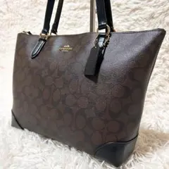 【極美品】未使用級 COACH コーチ シグネチャー トートバッグ A4可
