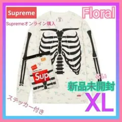 Supreme Hanes スケルトン サーマル 長袖カットソー 花柄 - メルカリ