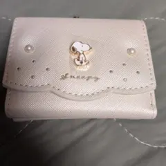 スヌーピー 三つ折り財布 ピンクパールのコンビネーション