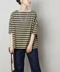 フリークスストア ボートネック バスクボーダー 半袖 Tシャツ