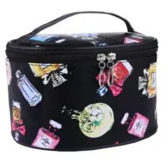 バニティーポーチ ポーチ 黒色 化粧ポーチ 小物入れ 可愛い コスメ メイク