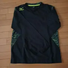 Mizuno ブラック/イエロー 長袖シャツ