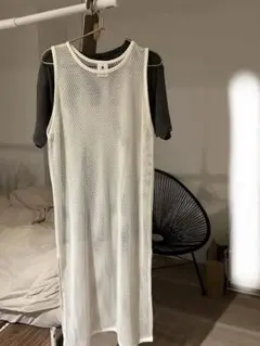 niko and... ノースリーブメッシュチュニックワンピース