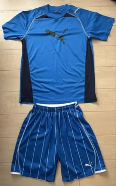 PUMA Ｌサイズ　ブルー Tシャツとショーツセット
