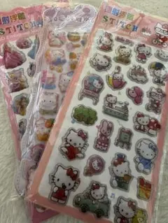 ハローキティなどキャラクターシール 3セット