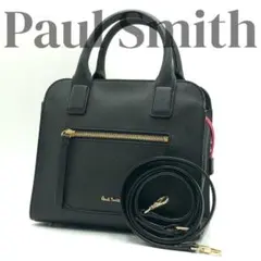 【極美品】Paul Smith　ブラックショルダーバッグ　レザー　２WAY