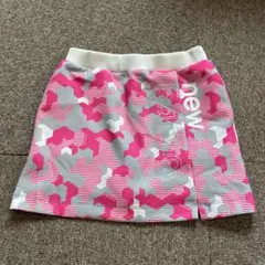ニューバランスゴルフ　迷彩柄スカート ピンク・グレー　インナー付き　サイズ00