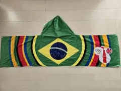 2012年　ロンドンオリンピック記念　コカコーラビーチフードタオル　ブラジル柄