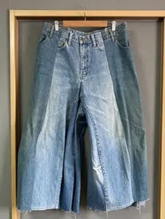 リーバイス 550+505 再構築 スーパーワイドパンツ 再構築 ドッキング 