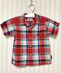 MIKI HOUSE 半袖 トップス チェック シャツ 90cm