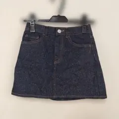 新品未使用　ラメ入りデニムスカート　140cm