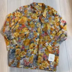 新品　LAFFINEE 花柄 長袖シャツ希少　レトロ日本製のサムネイル