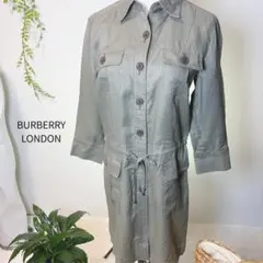 【美品】BURBERRY LONDON リネンワンピース 麻100% ３８