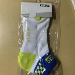 VICTAS 卓球用ソックス ホワイト/イエロー/ブルー