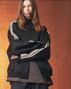 【美品】MAISON SPECIAL ブルゾン 01 2way Collar Small Flower Vegan Leather Blouson/2WAYカラースモール