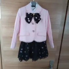 キッズ フォーマルドレス ピンクと黒