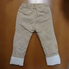 n.o.u.s. ベージュパンツ 120cm 裏起毛長ズボン