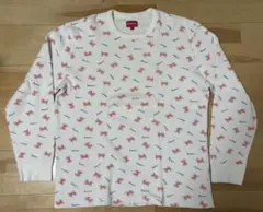Supreme サーマルワッフル ロンT 白系 Bow L シュプリーム